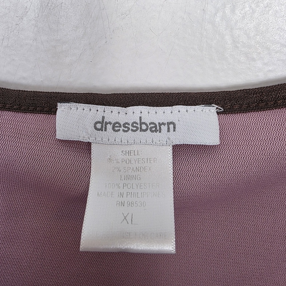 Dressbarn Pink Brown Lacey Coquette Fairy Y2K‎ Cute Feminine Dainty Top Size XL - Picture 2 of 5